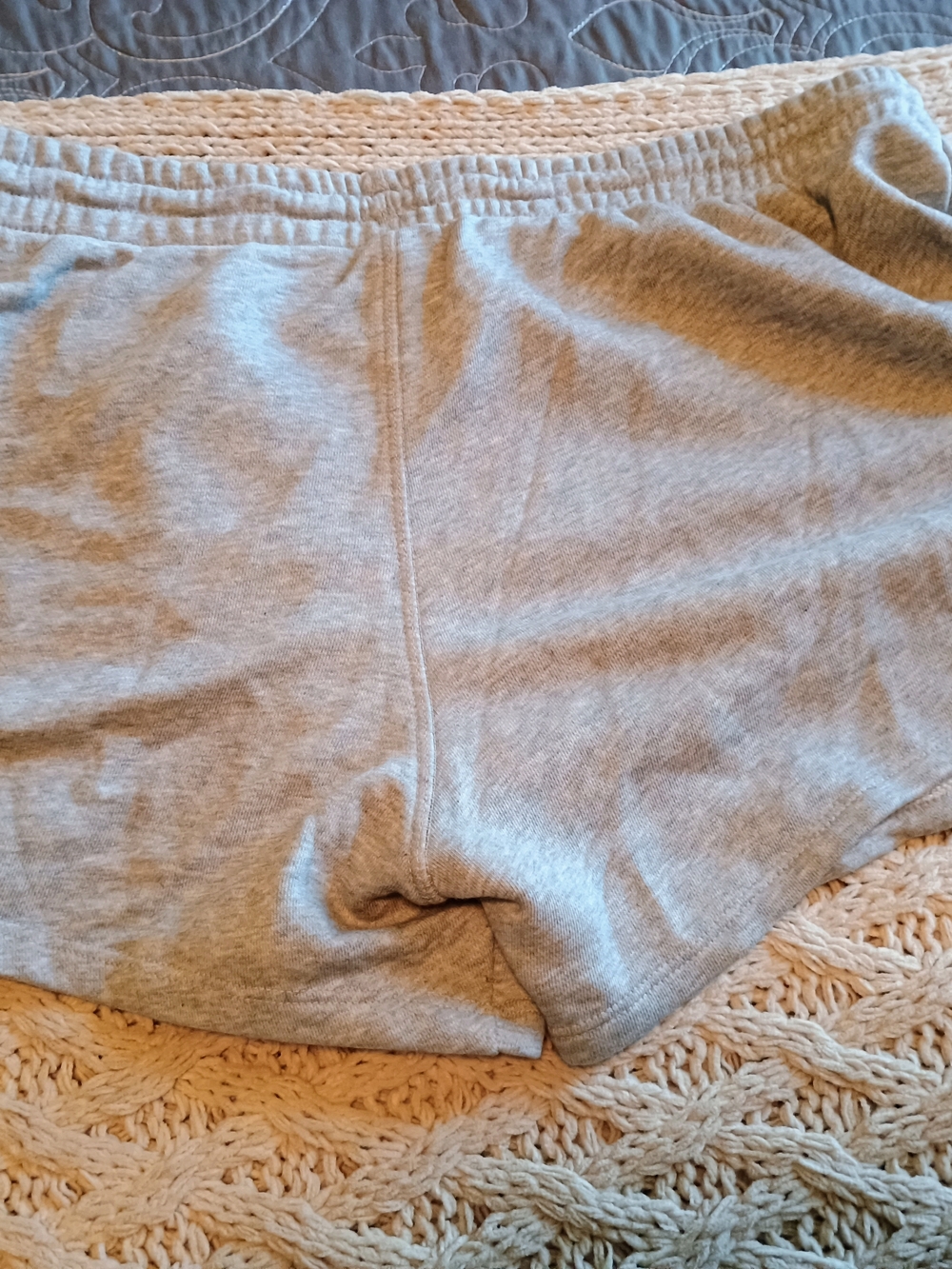 Reebok Light Gray Athletic Drawstring Shorts - Picture 2 of 3